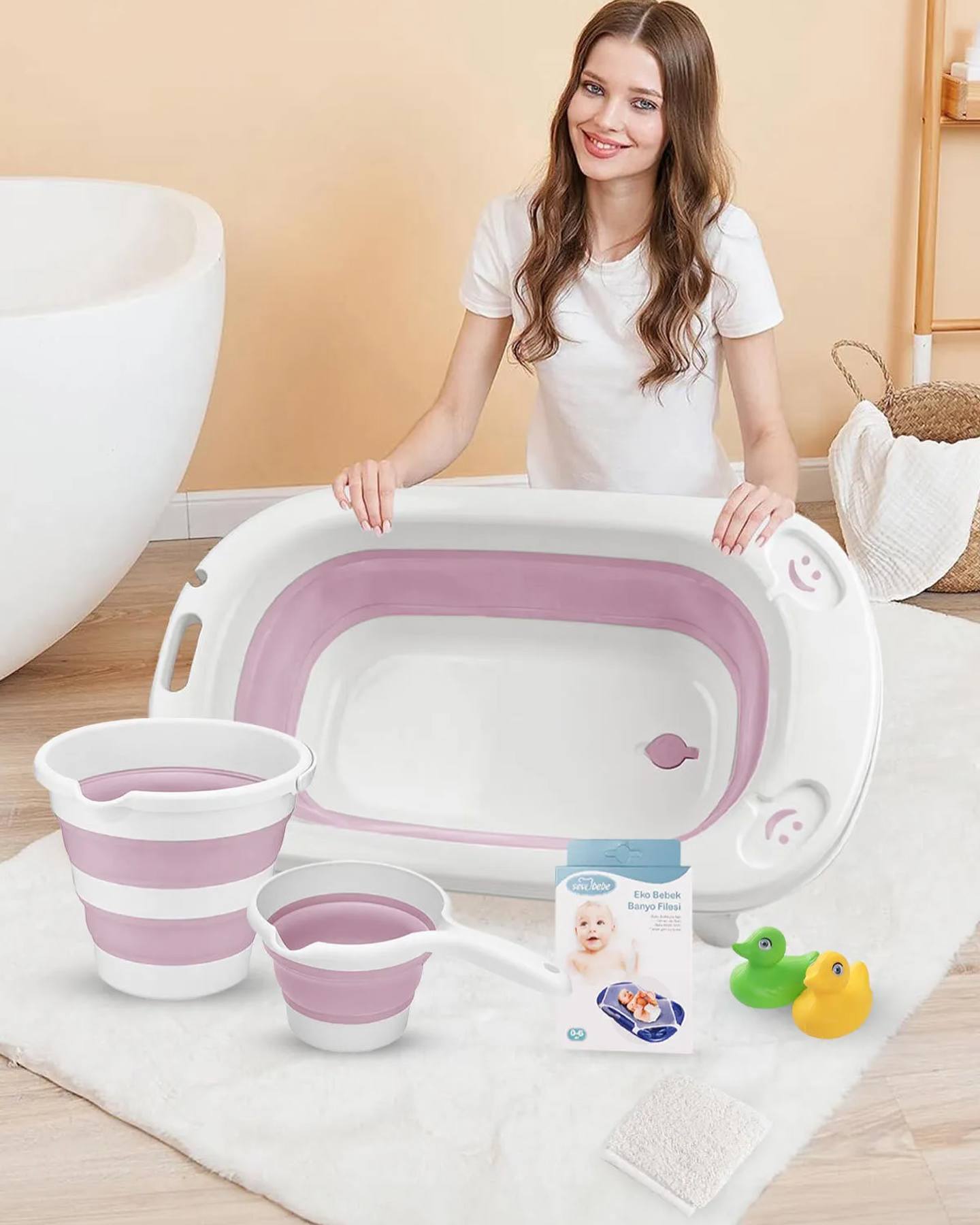 Bizzstore.mk Facebook ad: Склоплив Сет за деца во розева боја
