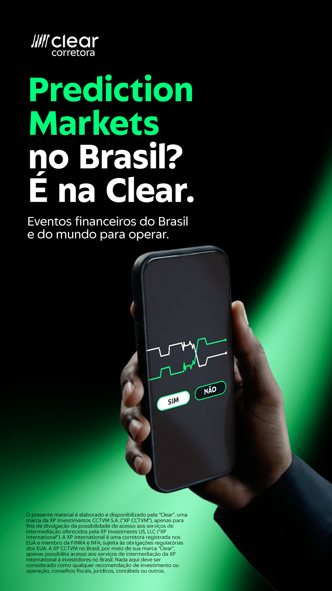 Clear Corretora Facebook ad from Mar 23, 2026