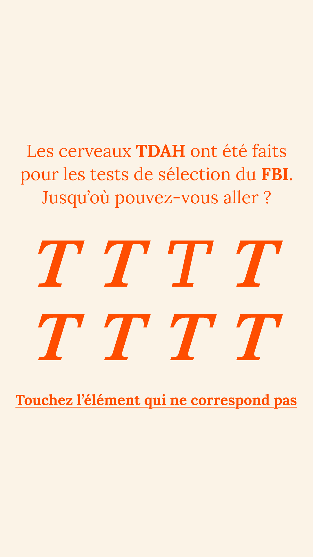 International IQ test Facebook ad