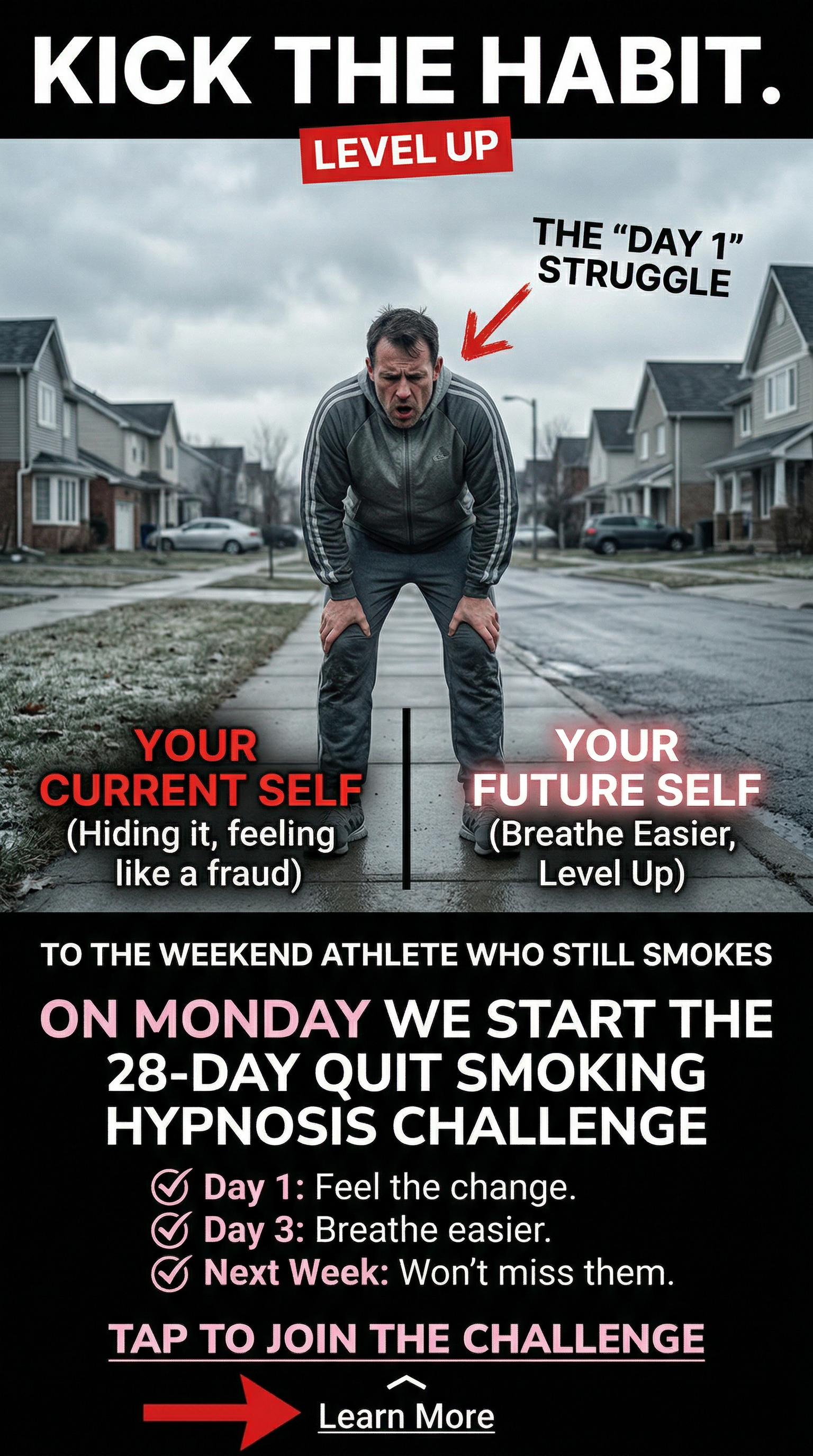 Hypnosis to Stop Smoking Facebook ad