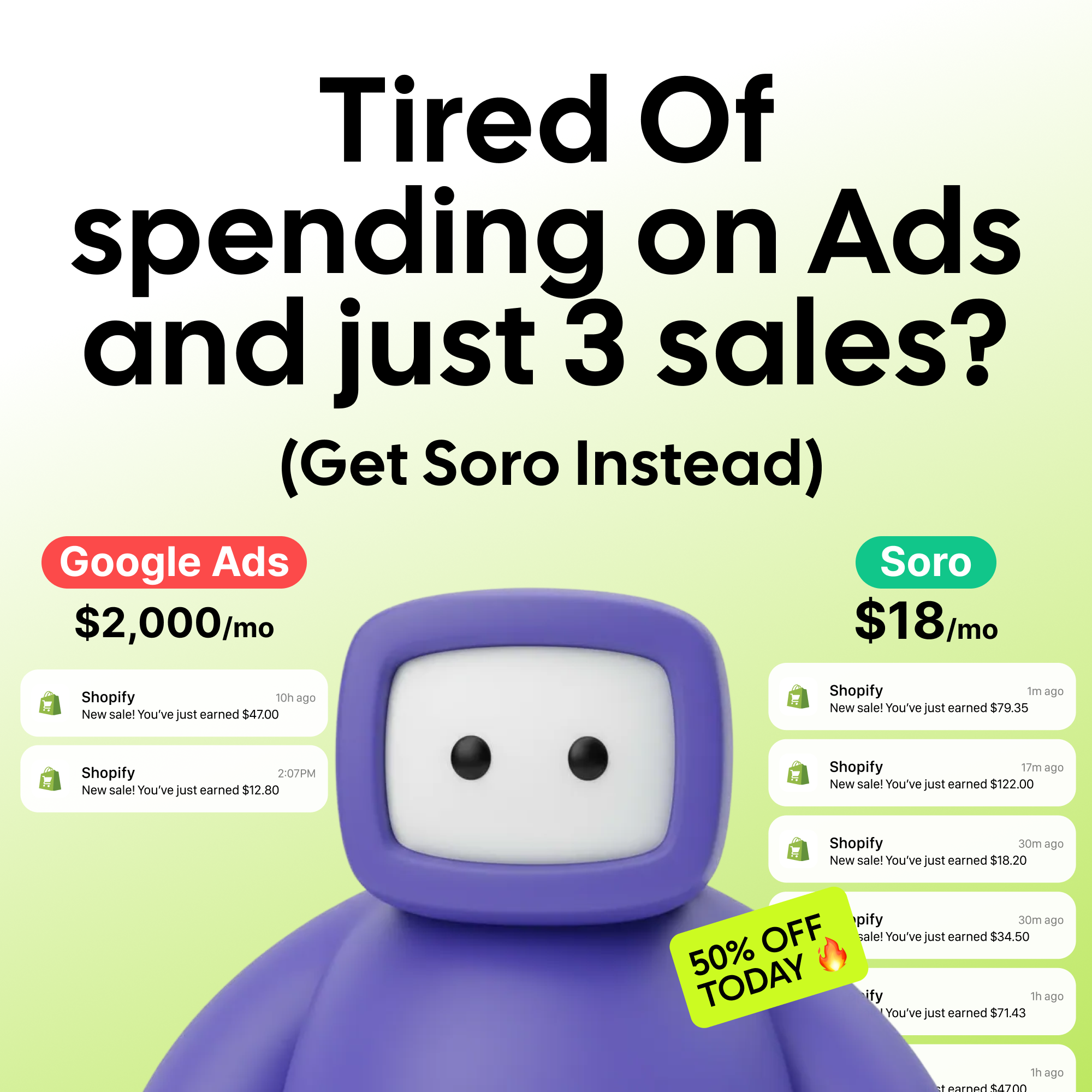 Soro SEO Facebook ad