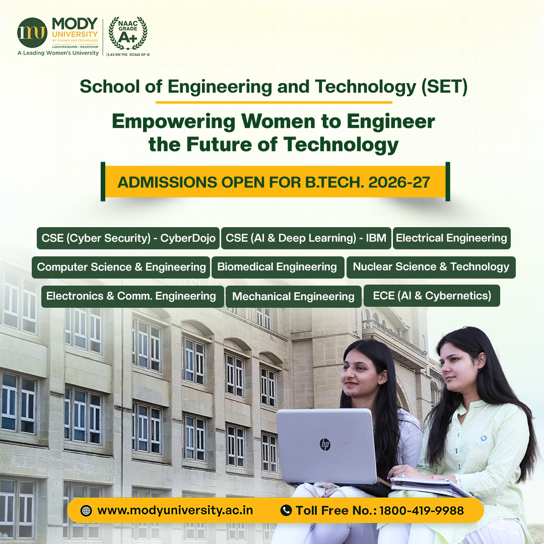 Mody University Facebook ad: Admissions Open For B.Tech. (2026-27)