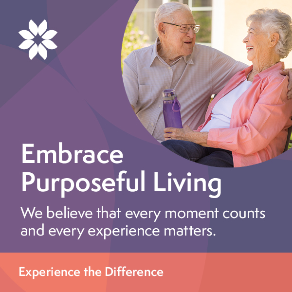 Sierra Basin Memory Care Community Facebook ad: Embrace Purposeful Living