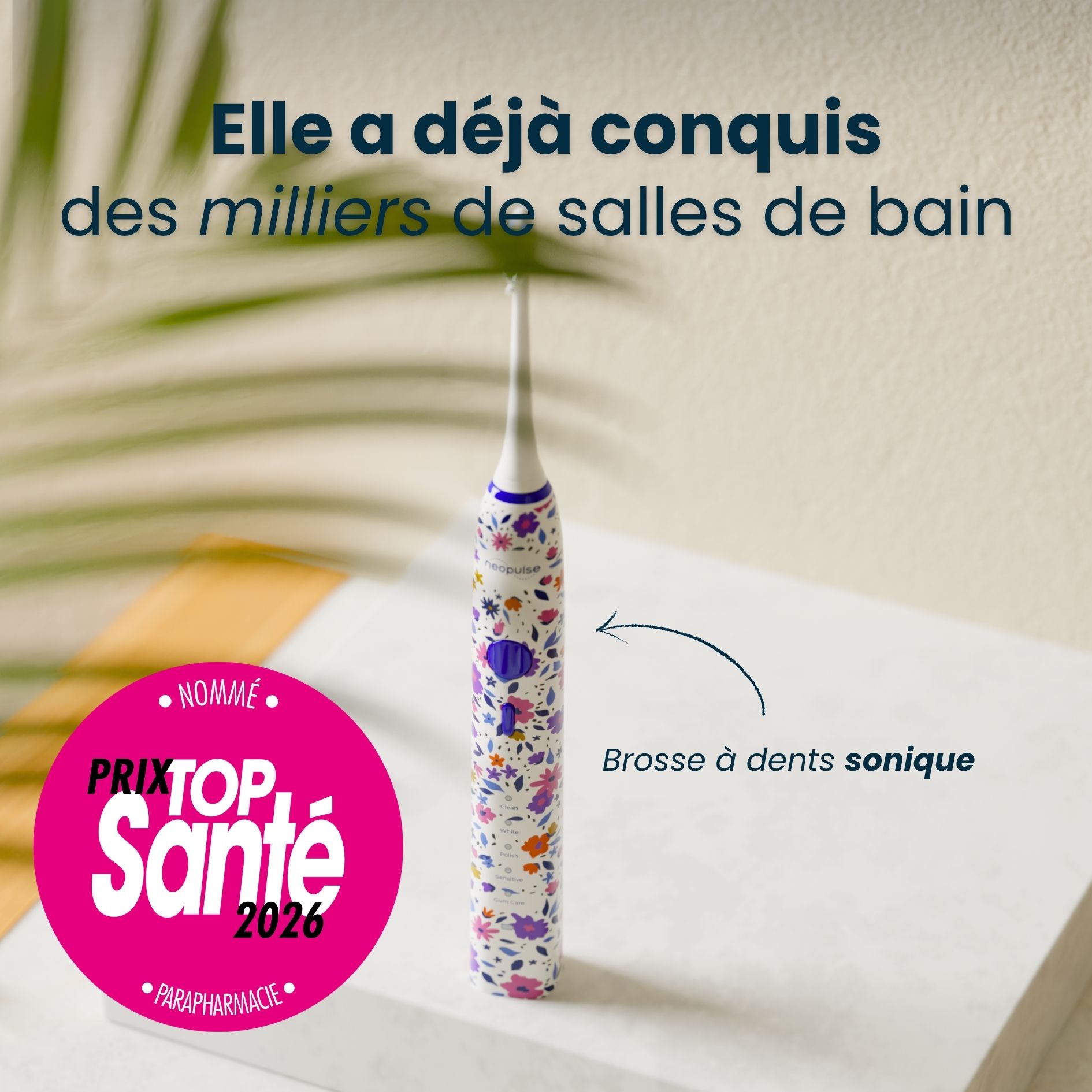Neopulse Facebook ad: Brosse à dents électrique sonique NEOSONIC