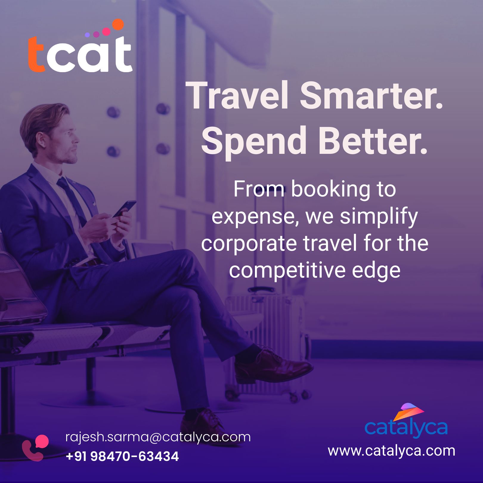 Catalyca Facebook ad: Your Complete Corporate Travel Solution in One Platform