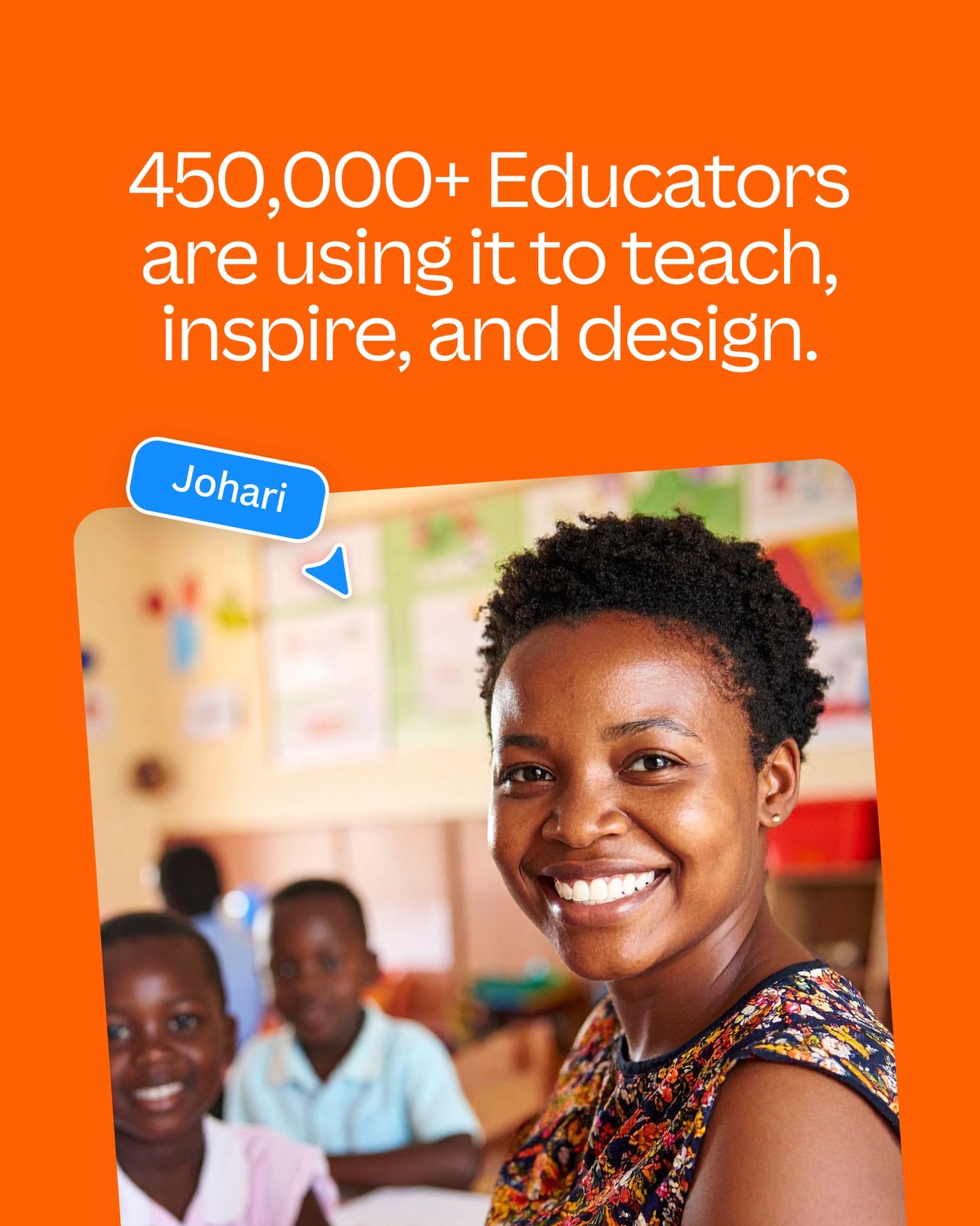 Canva Africa Facebook ad: 450,000+ Educators Use Canva