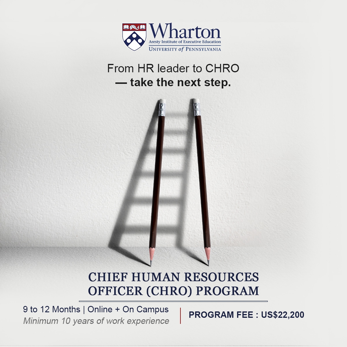 Wharton Executive Education - CHRO Program Facebook ad
