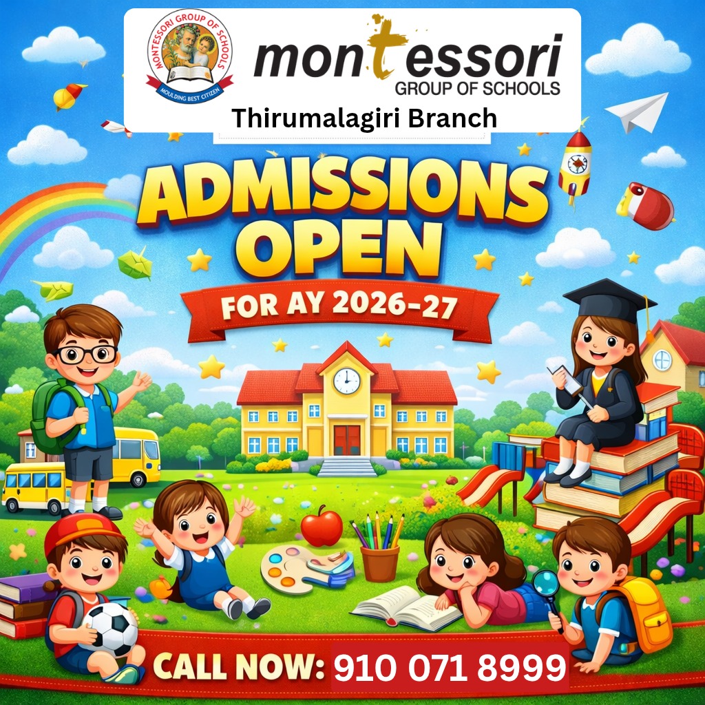 Montessori JN Group of School, Thirumalagiri Facebook ad: Parents, give your child the right start for…