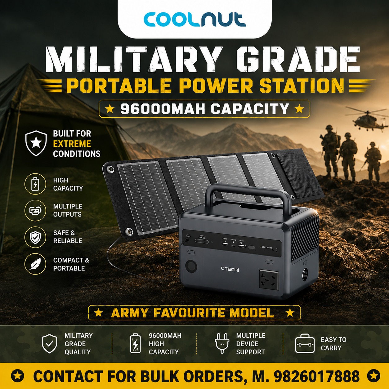 Coolnut India Facebook ad: Dealership Opportunity, To Supply In Military, Army & Police