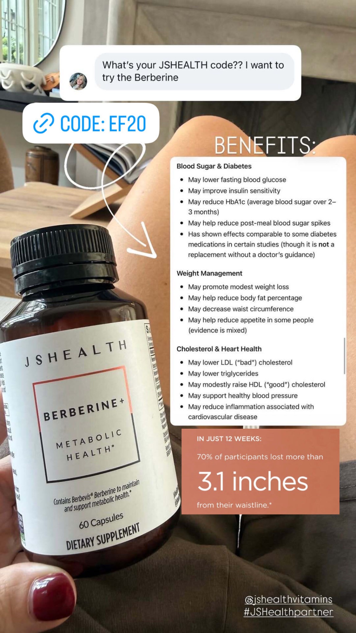 JSHealth Vitamins Facebook ad: Everyone raves about Berberine