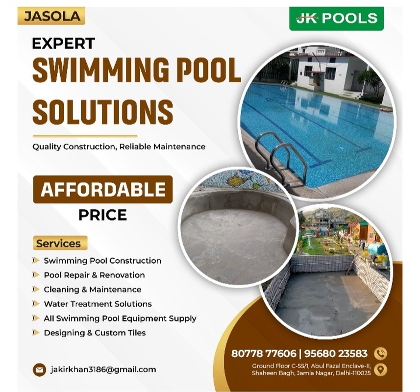 J K pools all swimming pool working  Facebook ad