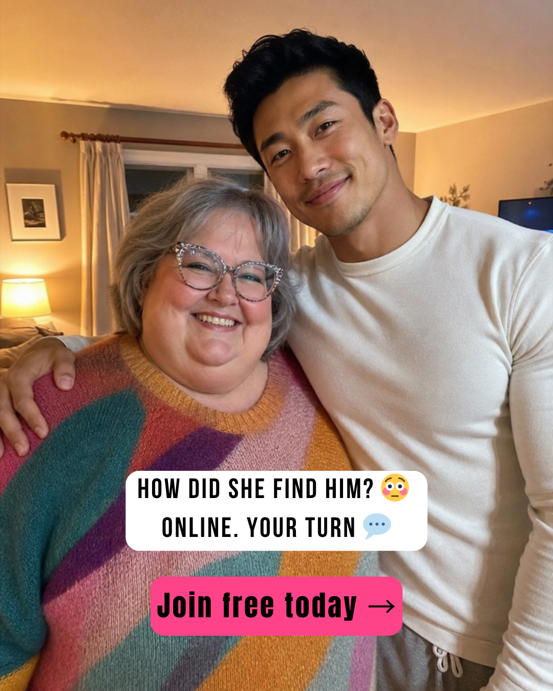 Lovingmatch Facebook ad: Real Asian Men Don't Just Want Thin, They Want YOU
