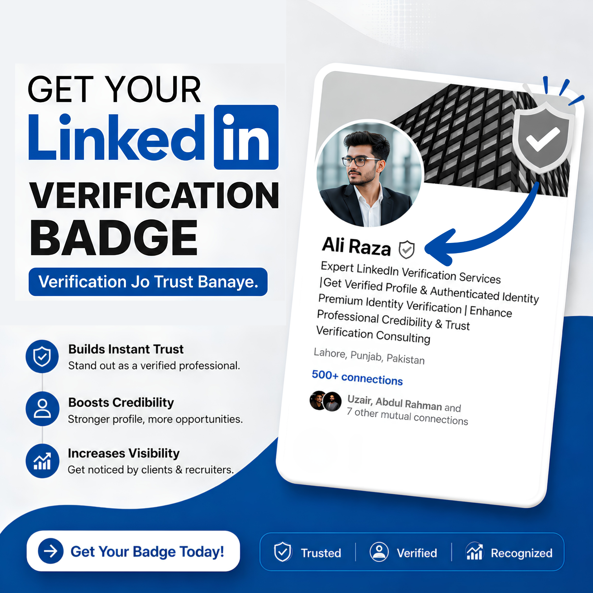 SprintOps Facebook ad: Verify your LinkedIn Profile!