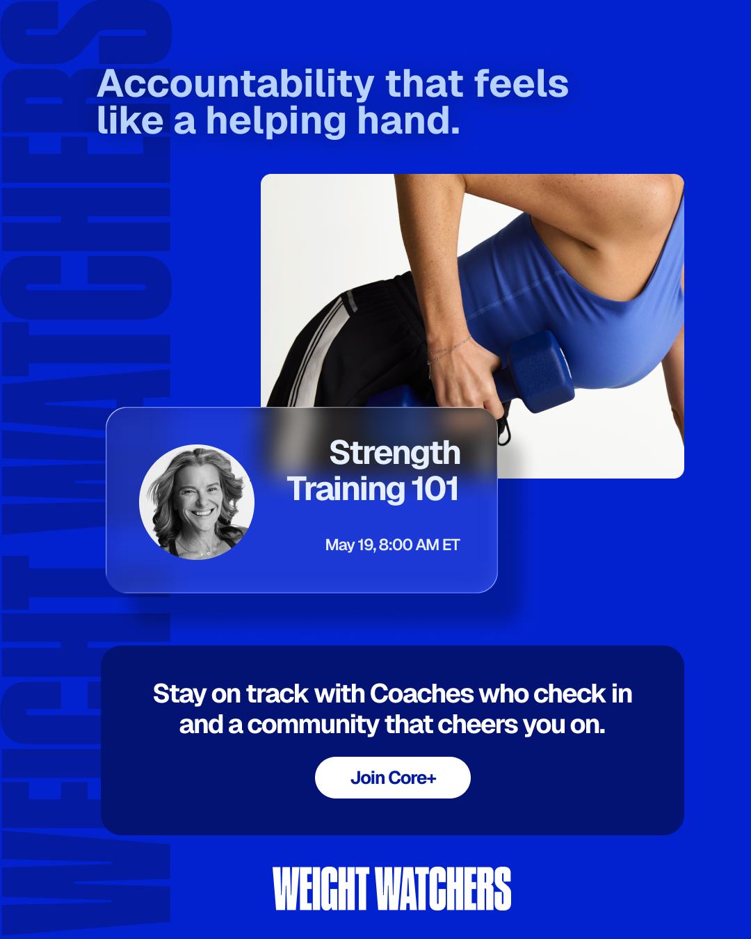 WeightWatchers Facebook ad: Real support designed for real results