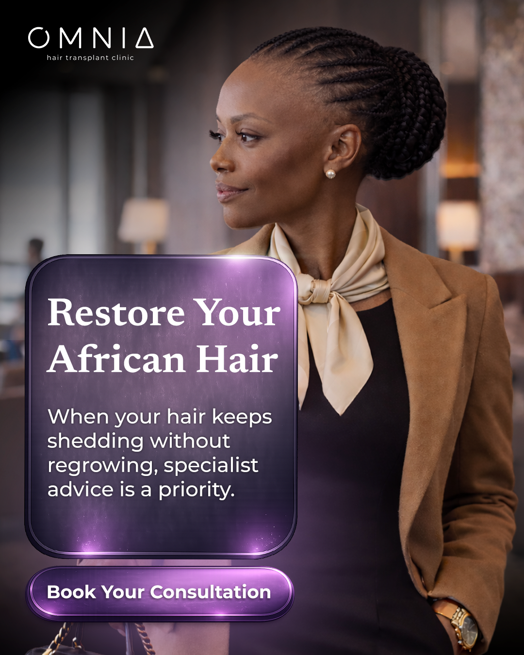 Omnia Hair Transplant Clinic Facebook ad