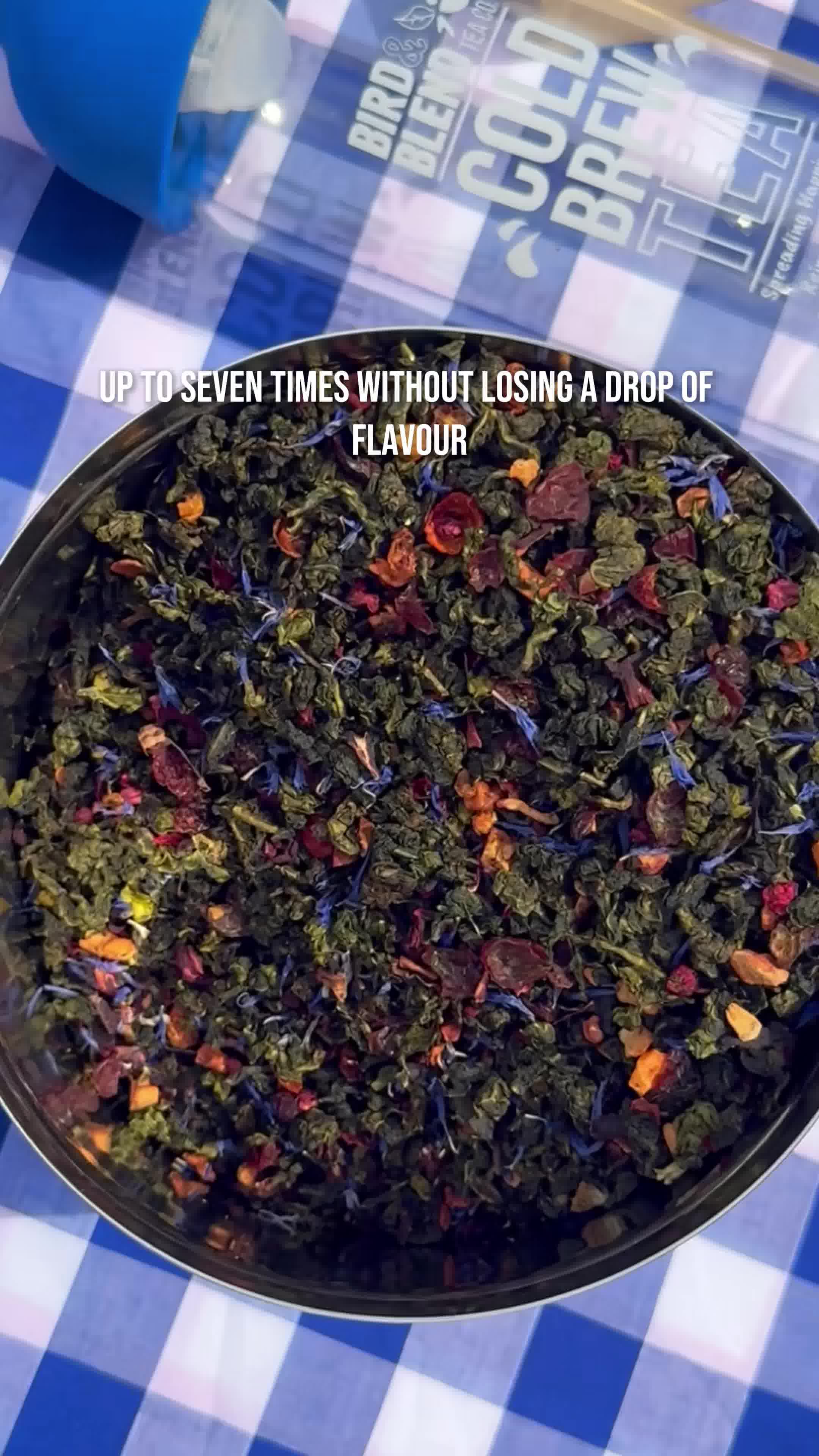 Bird & Blend Tea Co. Facebook ad: Blackberries & Cream Tea