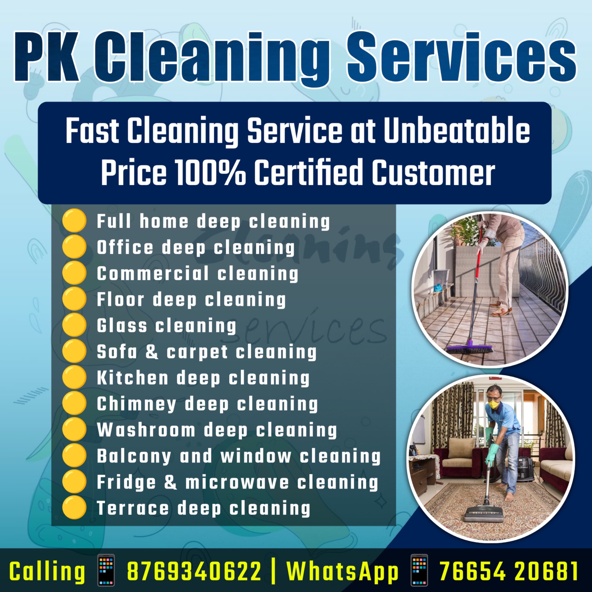 Pk Cleaning Service Facebook ad: Chat with us
