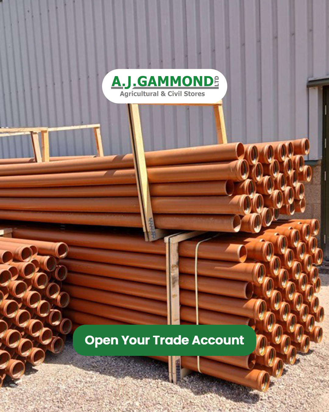 A J Gammond Ltd Facebook ad: Open Your AJ Gammond Trade Account
