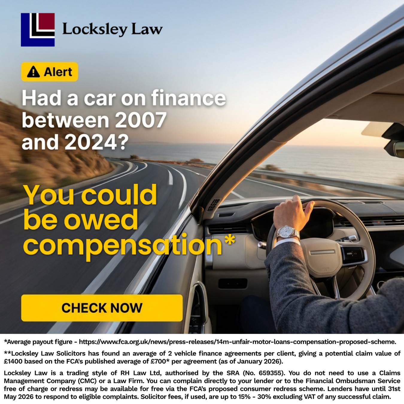 Locksley Law Facebook ad