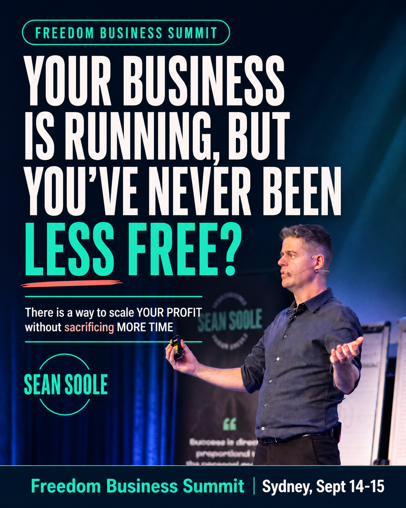 Sean Soole Facebook ad: 2-Day Business Freedom Summit