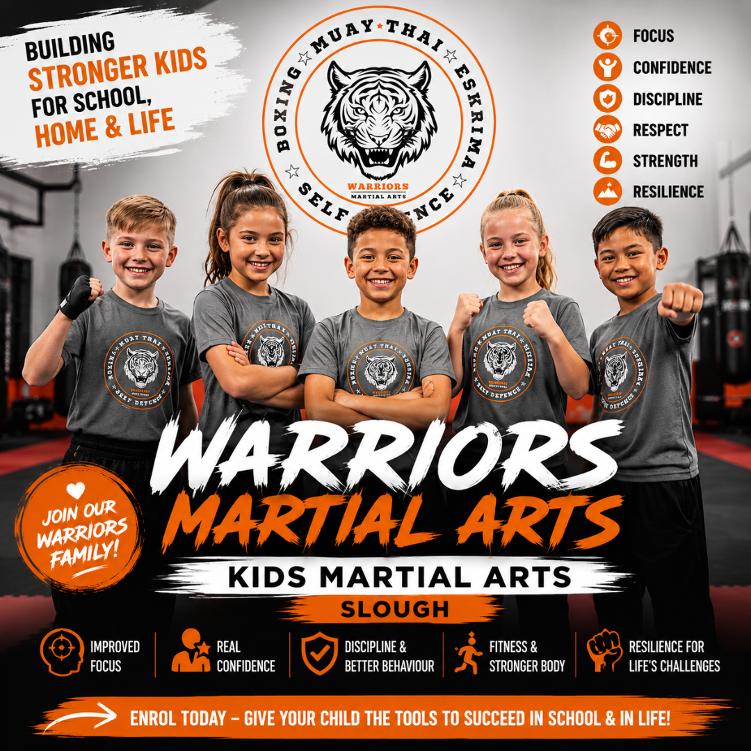Warriors Martial Arts Facebook ad from May 11, 2026