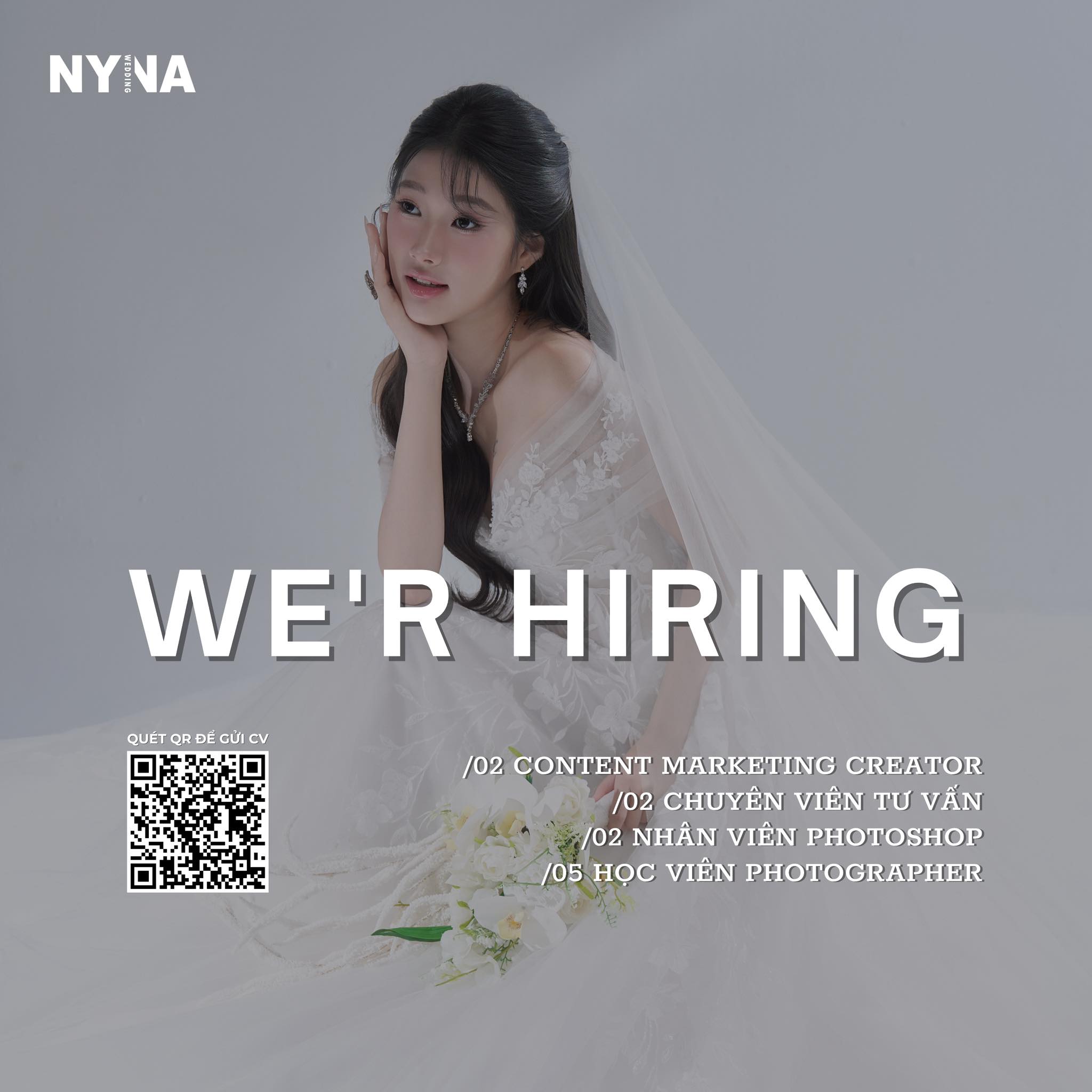 NYNA Wedding Studio Facebook ad: NYNA WEDDING - THÔNG BÁO TUYỂN DỤNG