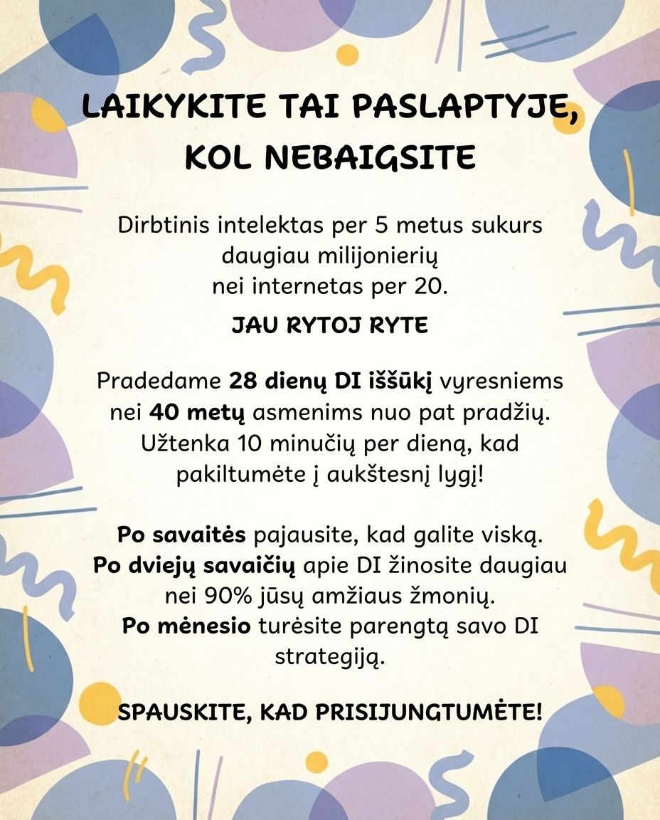 Lernejo AI Lietuva Facebook ad