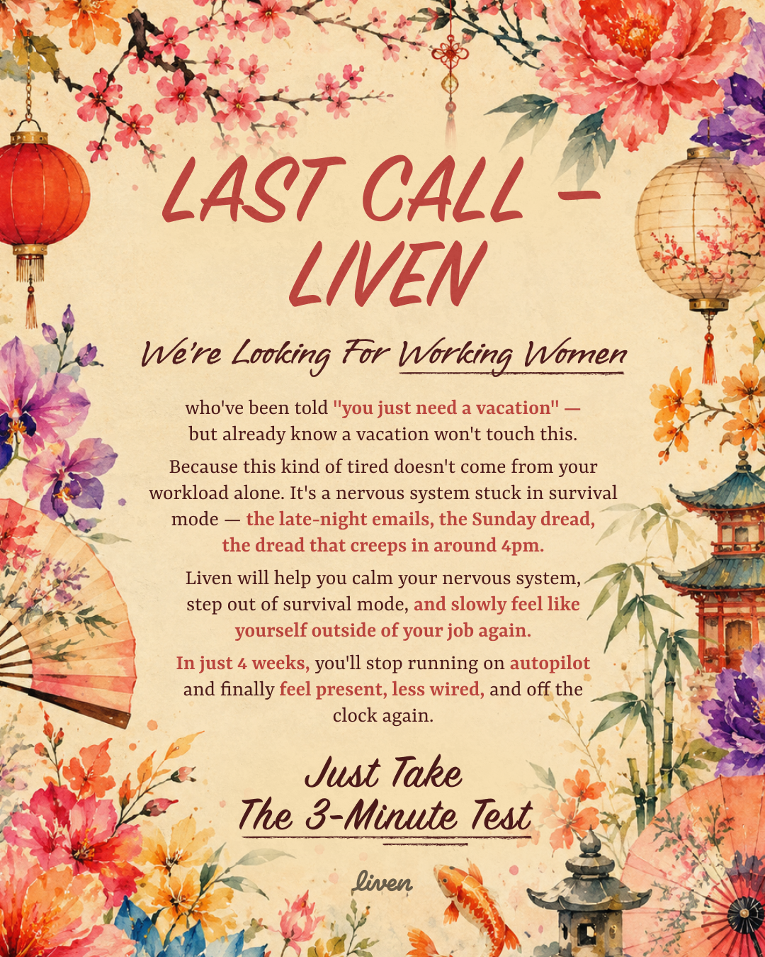 Liven: Self-Discovery Community Facebook ad