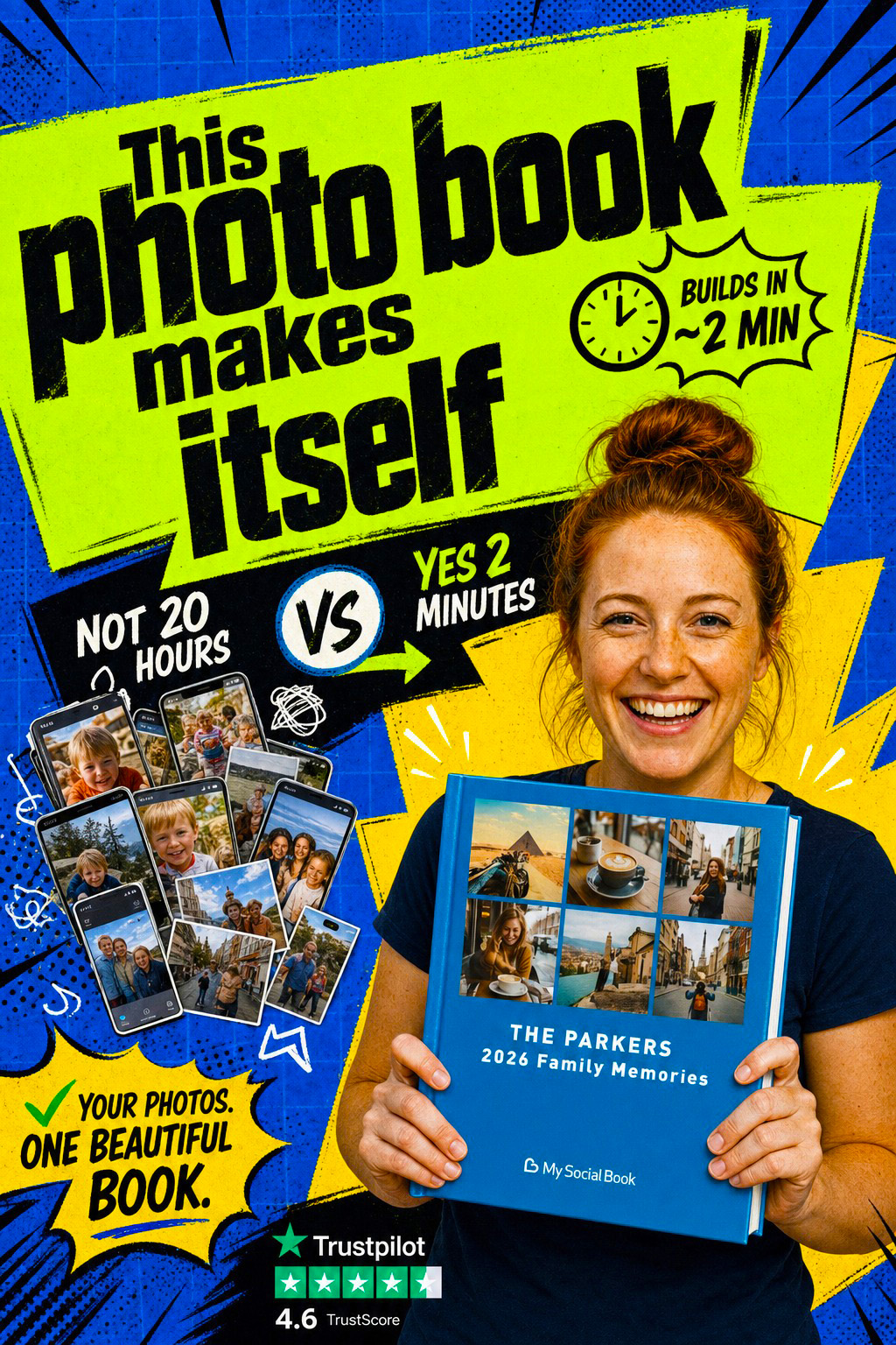 My Social Book Facebook ad: The book that makes itself