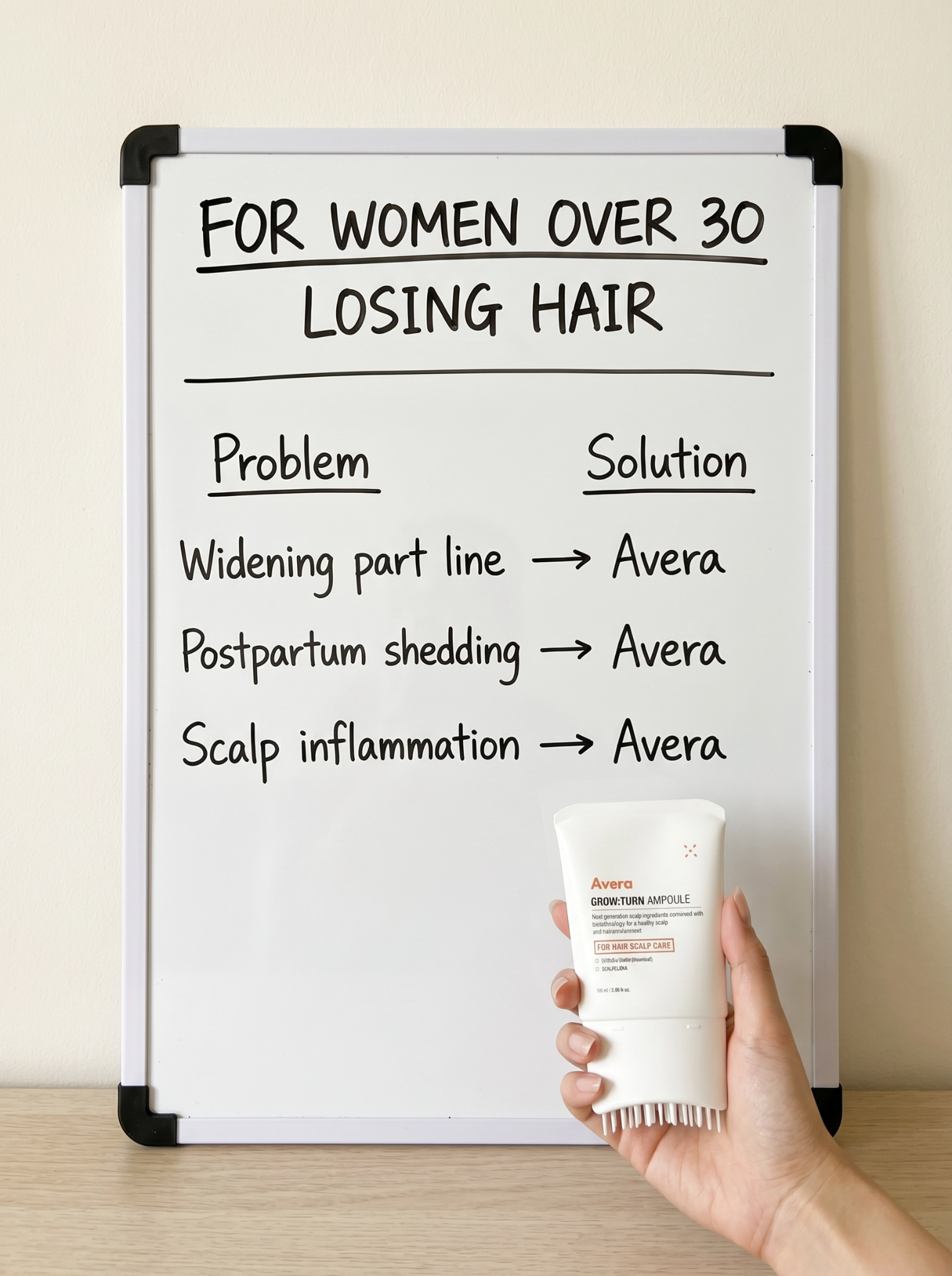 Avera Facebook ad: Korea's #1 Hair Growth Serum