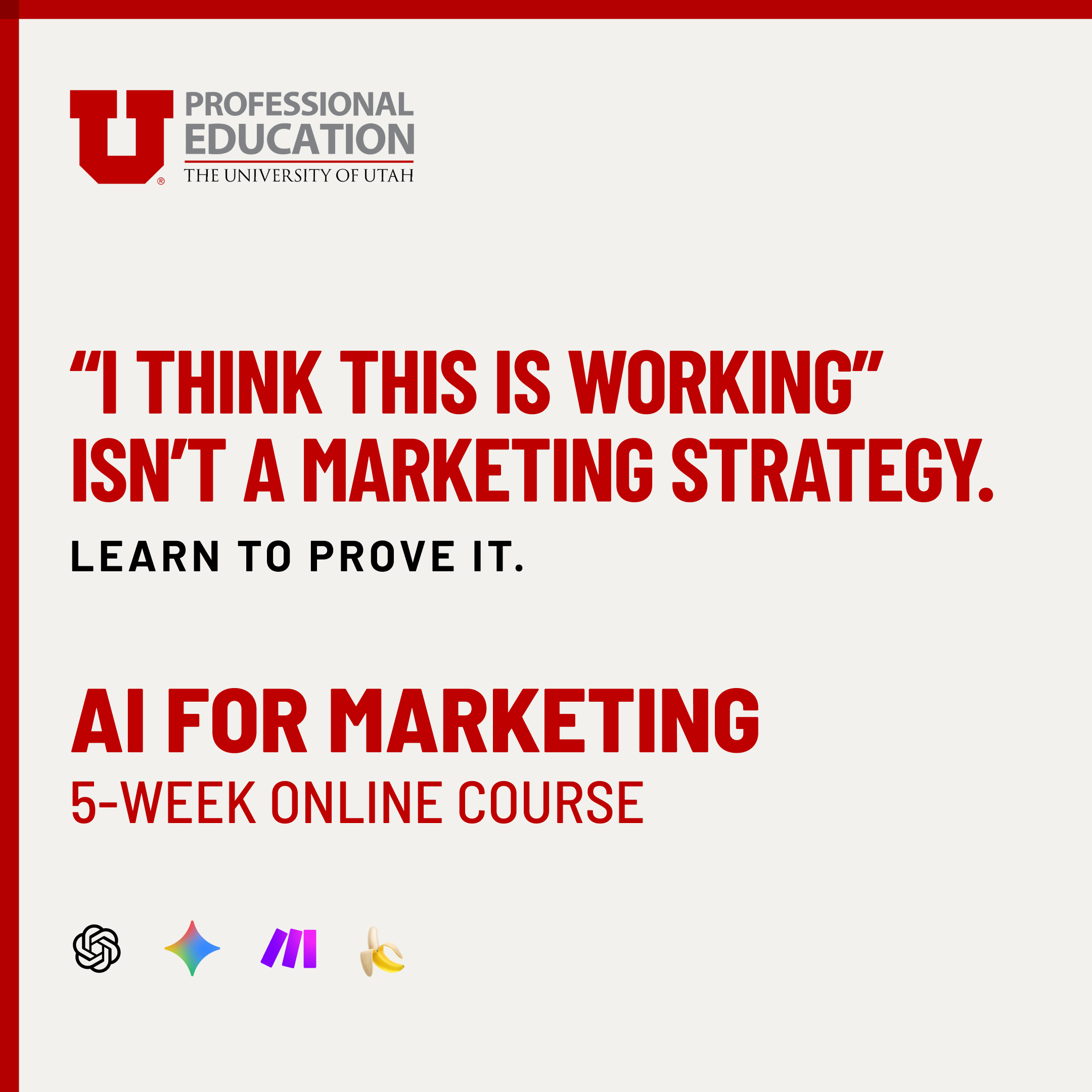 Professional Education at the University of Utah Facebook ad