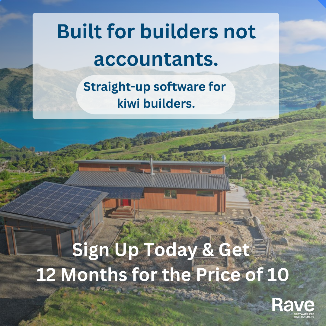 Rave Build Facebook ad: Software Made for NZ Construction