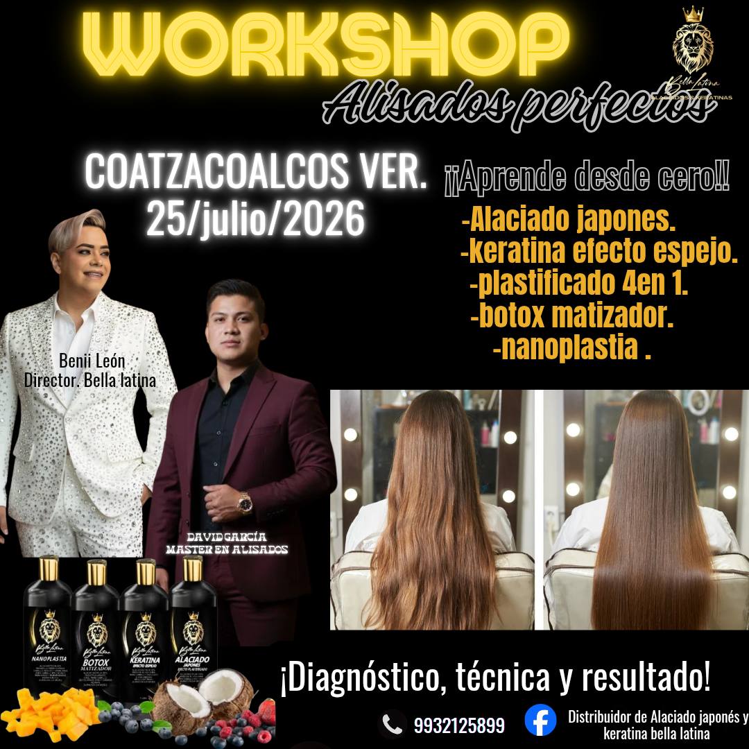 Distribuidor de Alaciado Japones y Keratina Bella Latina Facebook ad: COATZACOALCOS VER. 25/julio/2026