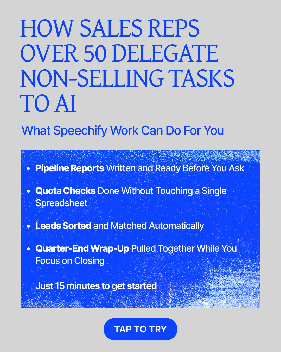 Speechify Work Facebook ad