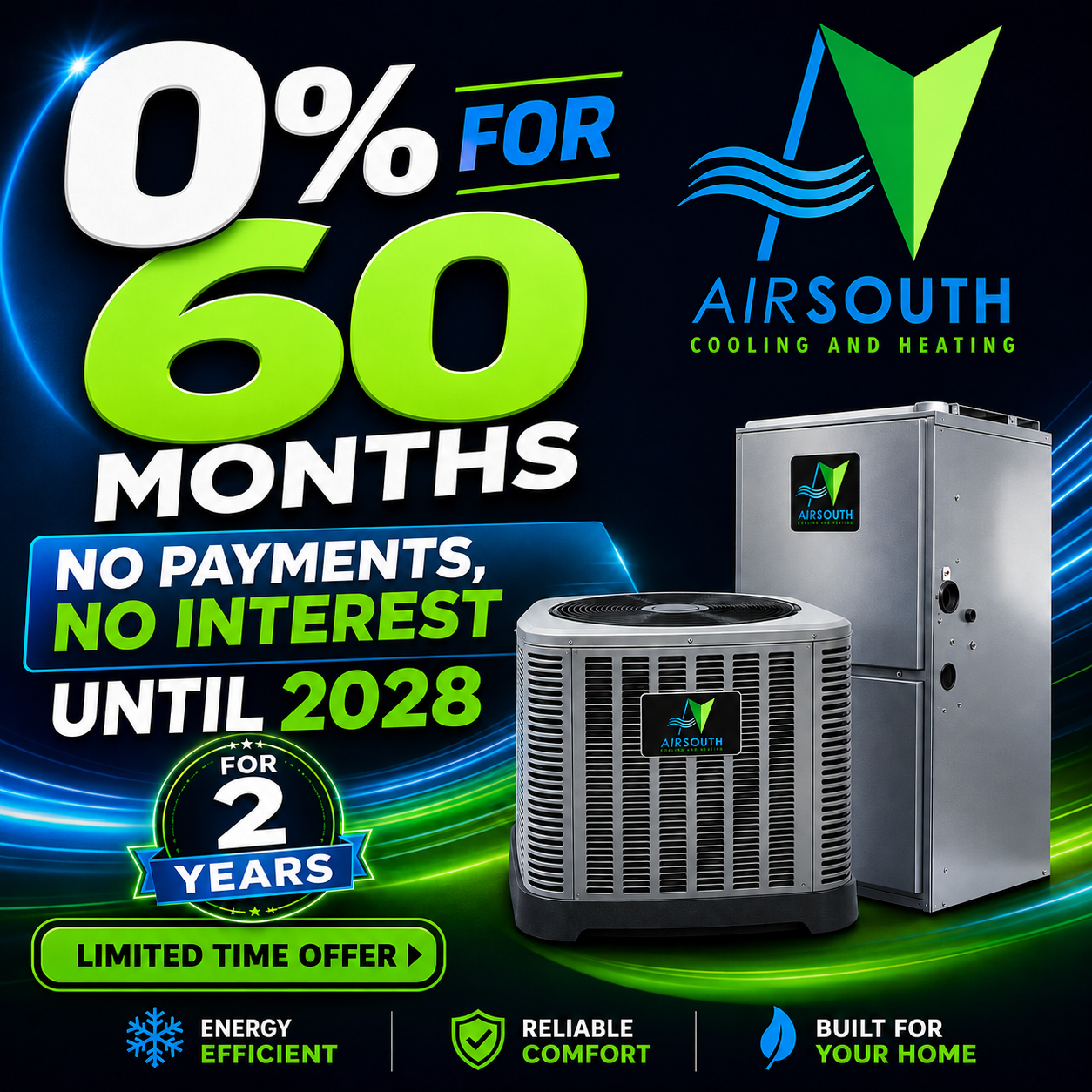 AirSouth Cooling, Heating, Plumbing and Electrical Facebook ad