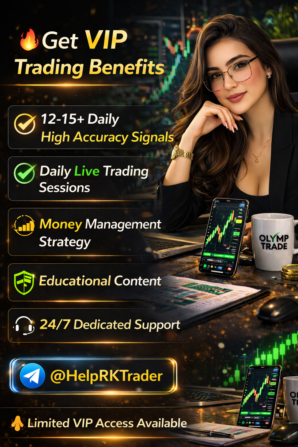 RK Trader Signals Facebook ad: Live Binary Signals Session
