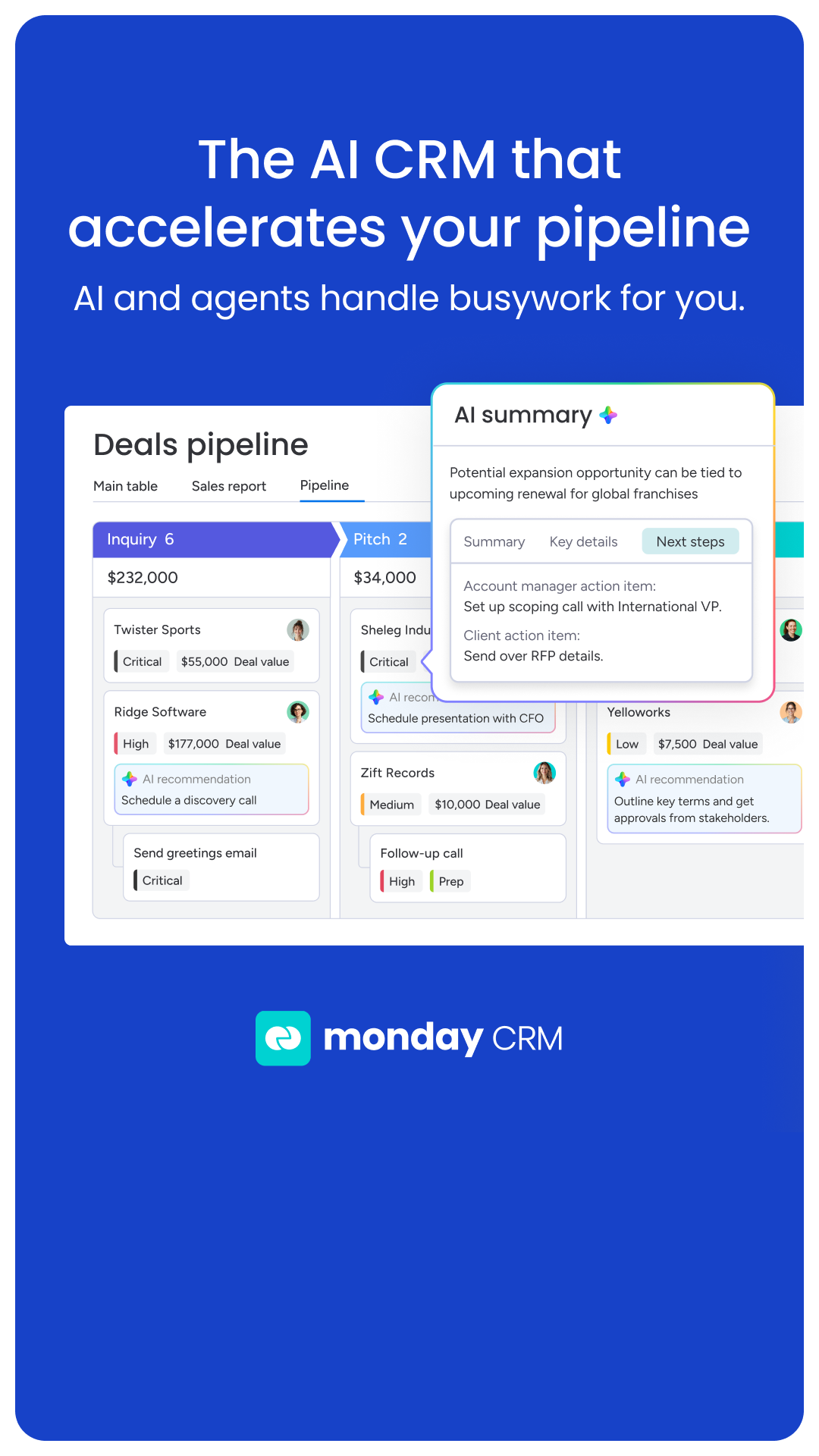 monday CRM Facebook ad