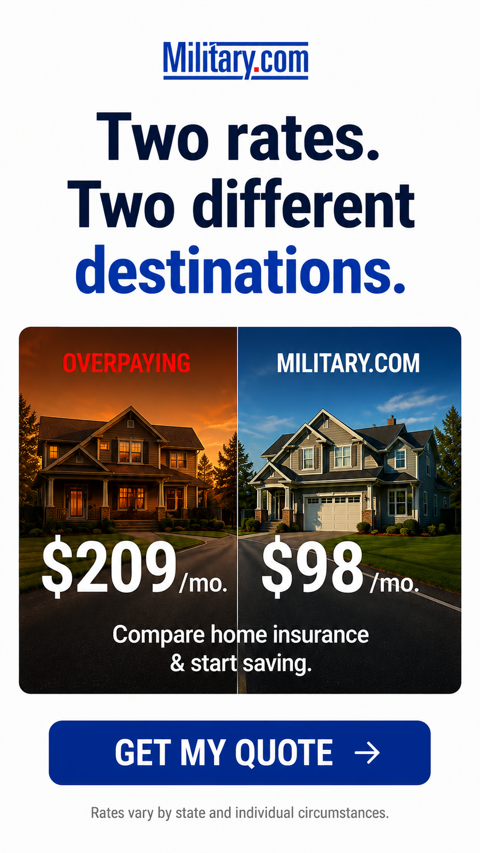 Military.com Facebook ad