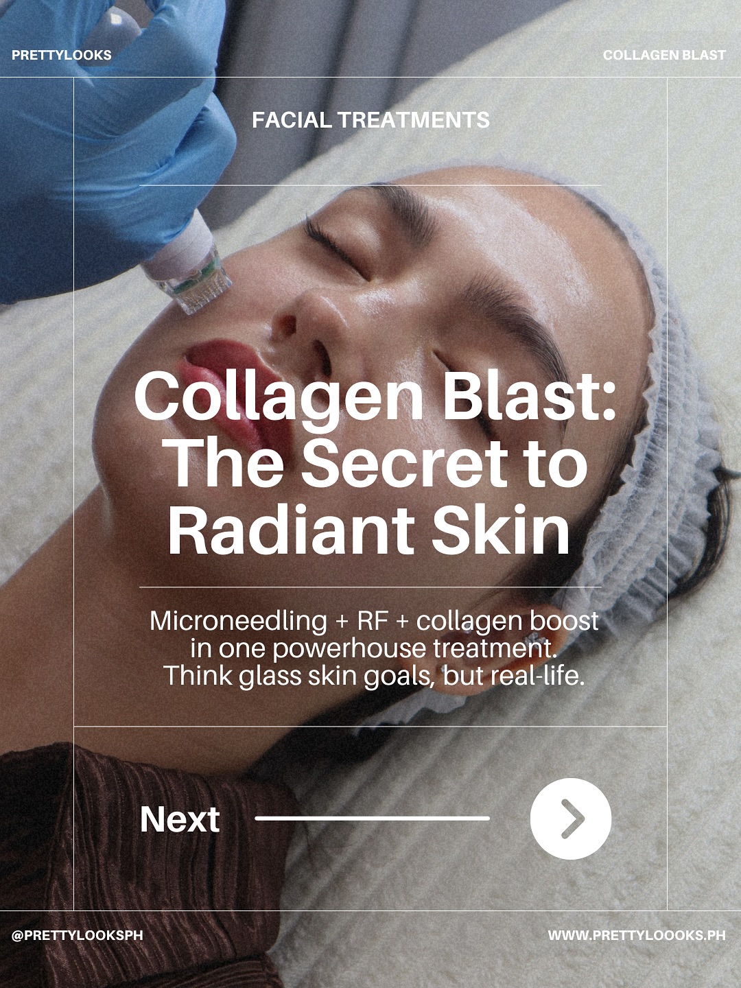 Prettylooks Facebook ad: Meet your new skin obsession: Collagen Blast