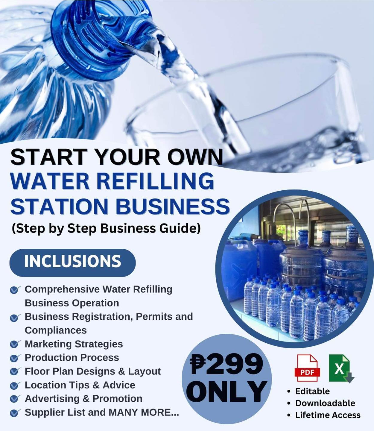 Business Learning PH Facebook ad: Do you want to start a Water Refilling…