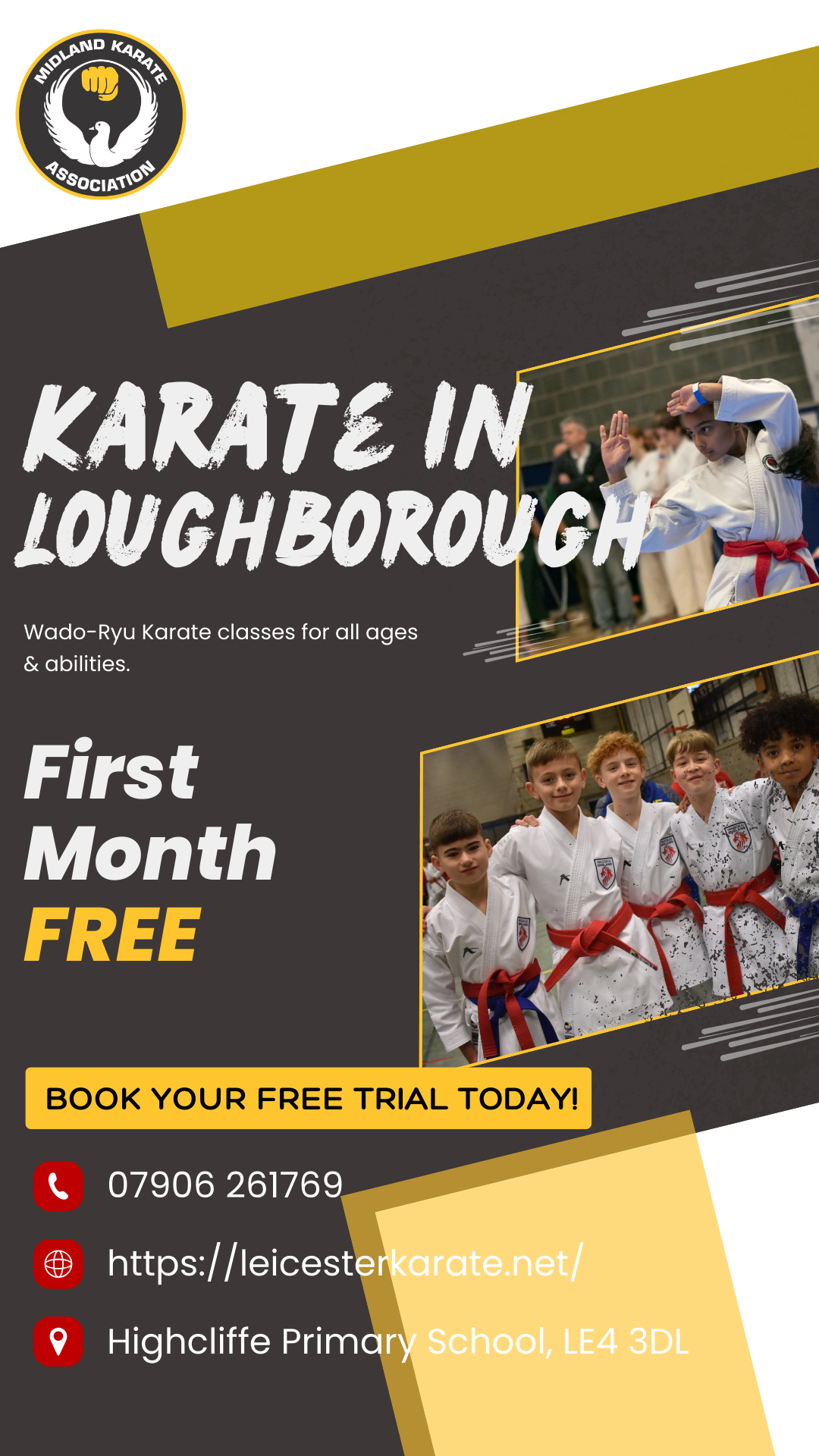 Simon Coope Karate School Facebook ad