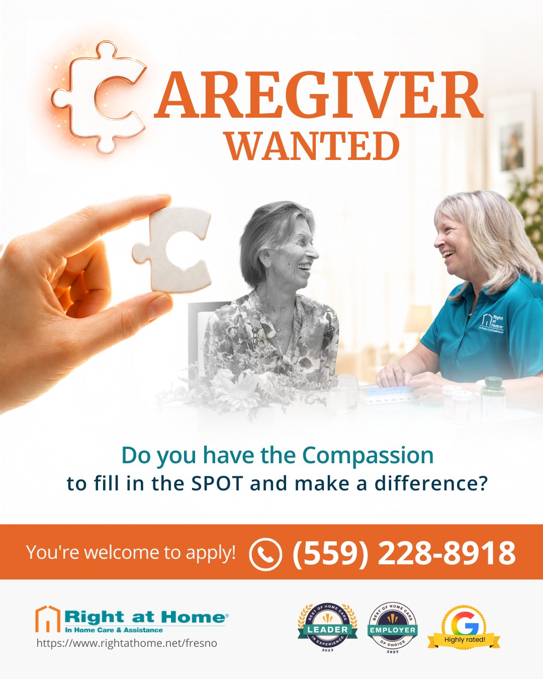Right at Home Facebook ad: Jobs | Right at Home Fresno