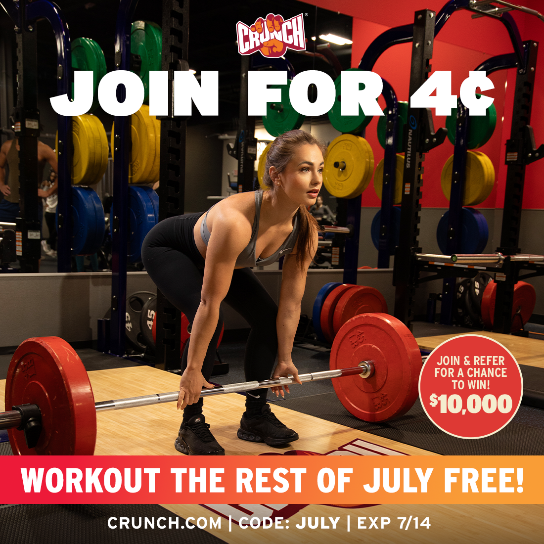 Crunch Fitness Facebook ad