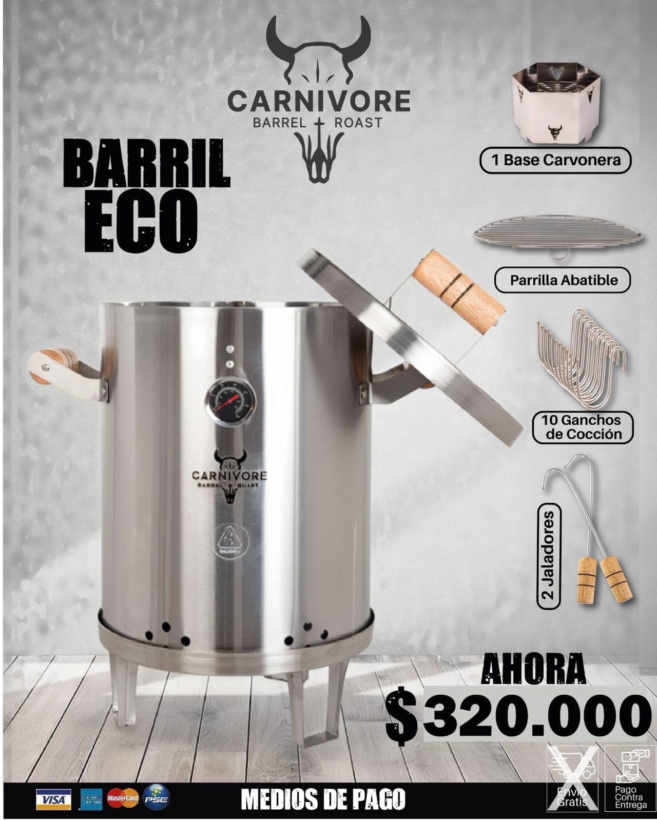 Barriles Carnivore Facebook ad: Paga al recibir