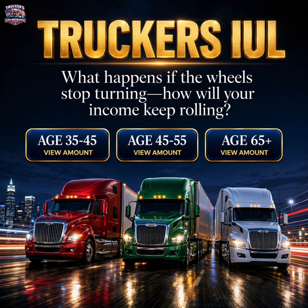 Trucker's Life Insurance Shop Facebook ad: Income Protection For Truck Drivers and Family!