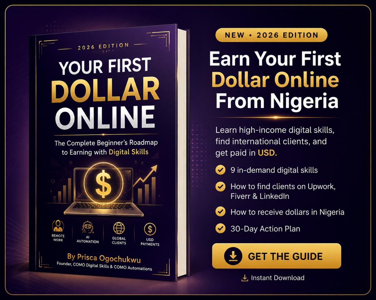Princess Vincent Facebook ad: Buy Your First Dollar Online: A Beginner's Remote Income…