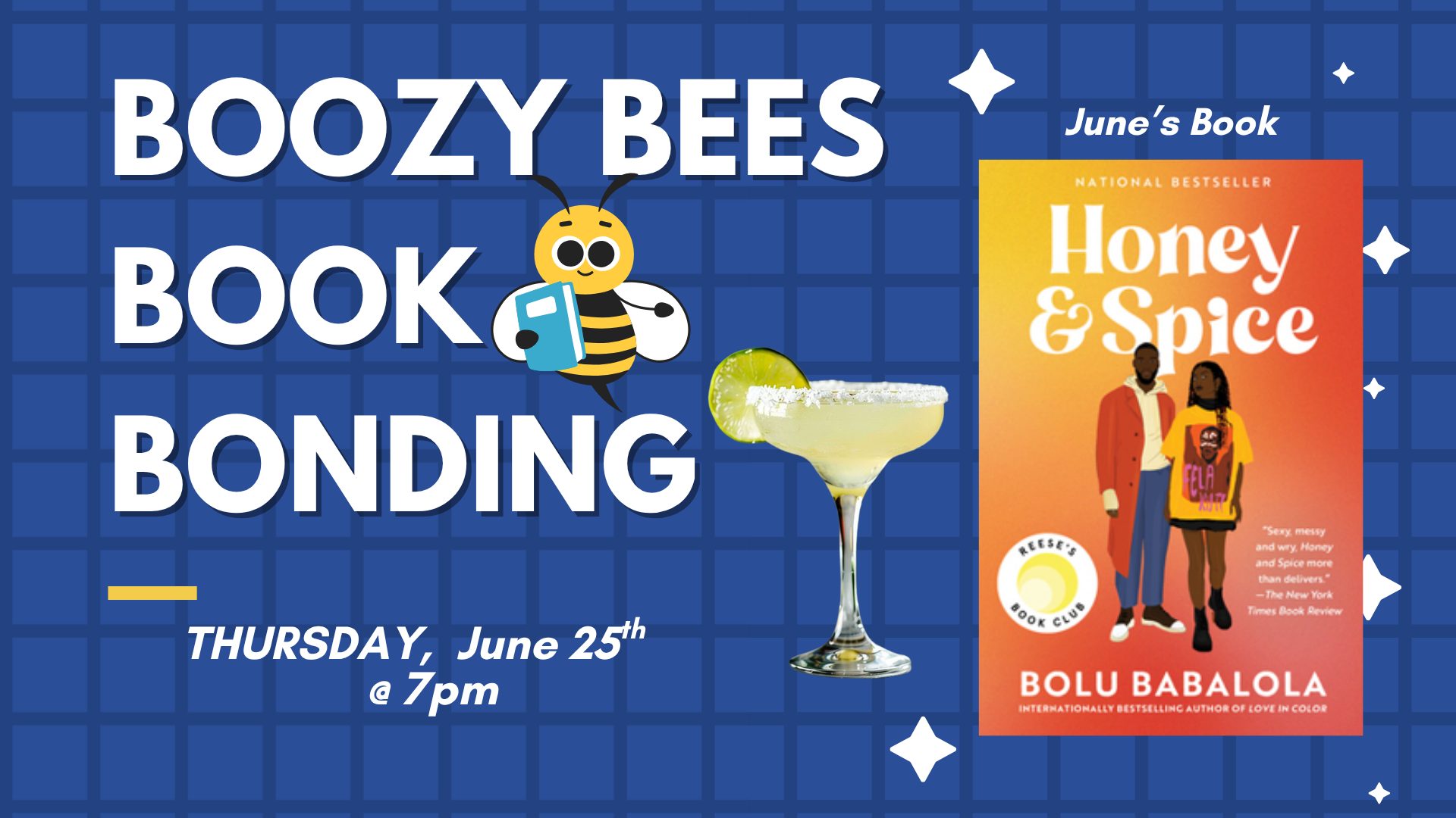 The GardenShoppe Facebook ad: Boozy Bees Book Club for June!