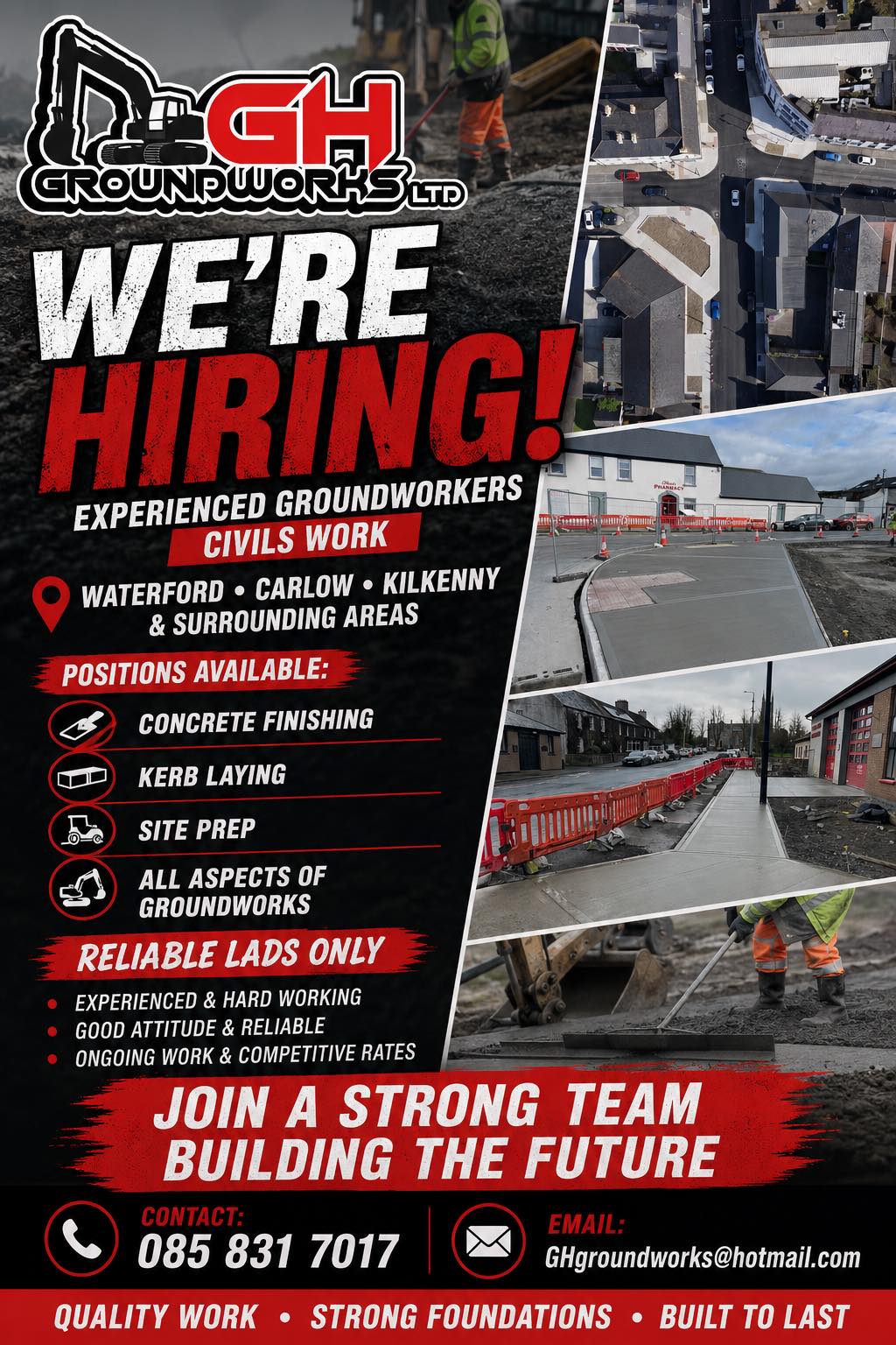 GH groundworks Facebook ad: GH groundworks Ltd is looking for experienced…
