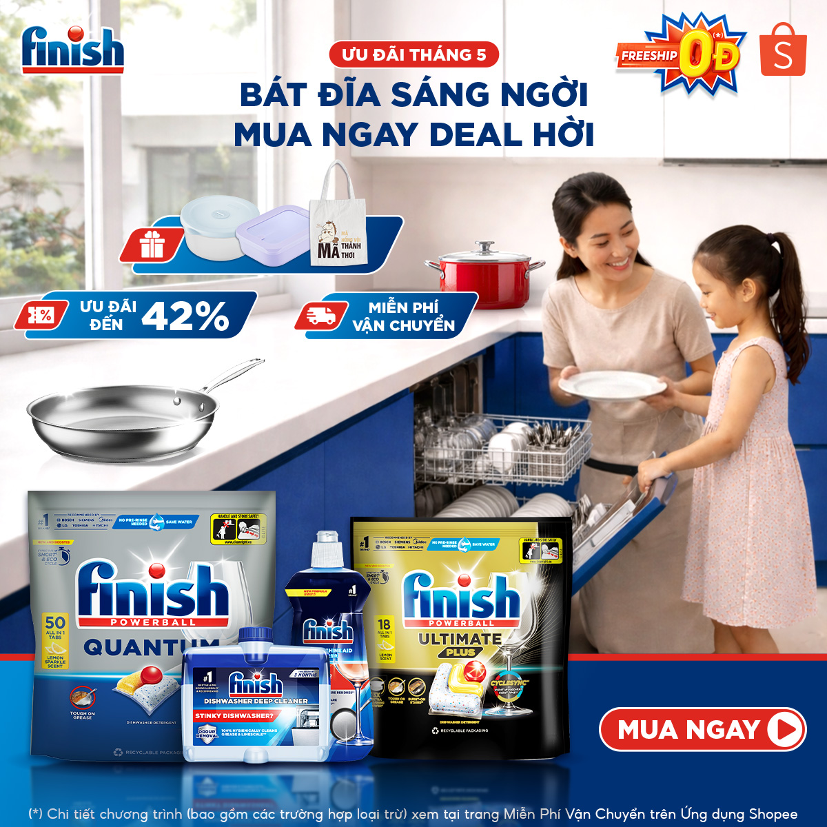 Finish Việt Nam Facebook ad: ƯU ĐÃI THÁNG 05 - MUA LÀ CÓ QUÀ