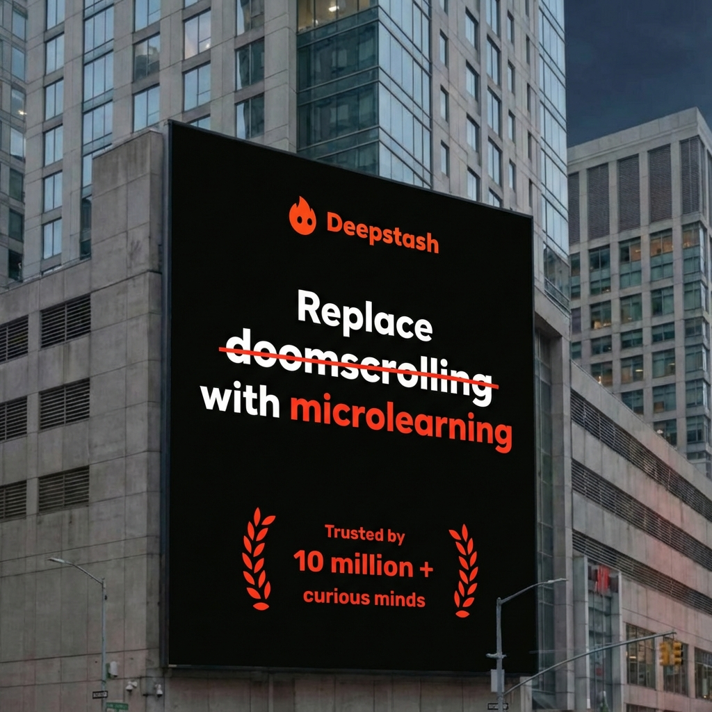 Deepstash Facebook ad
